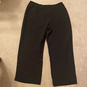 Talbots Classic Black Straight Leg Silk Pants